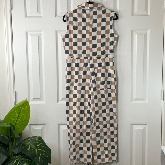 Ascot + Hart Women's Checkered Graphic Jumpsuit Size XXS - Picture 10 of 14